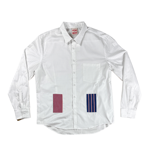Stripe patchwork shirt...