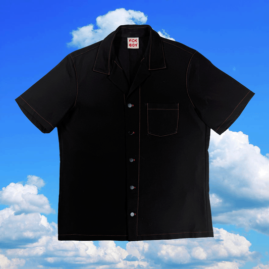 Black denim shirt...