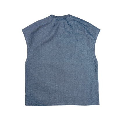 Patchwork denim eighth zip...
