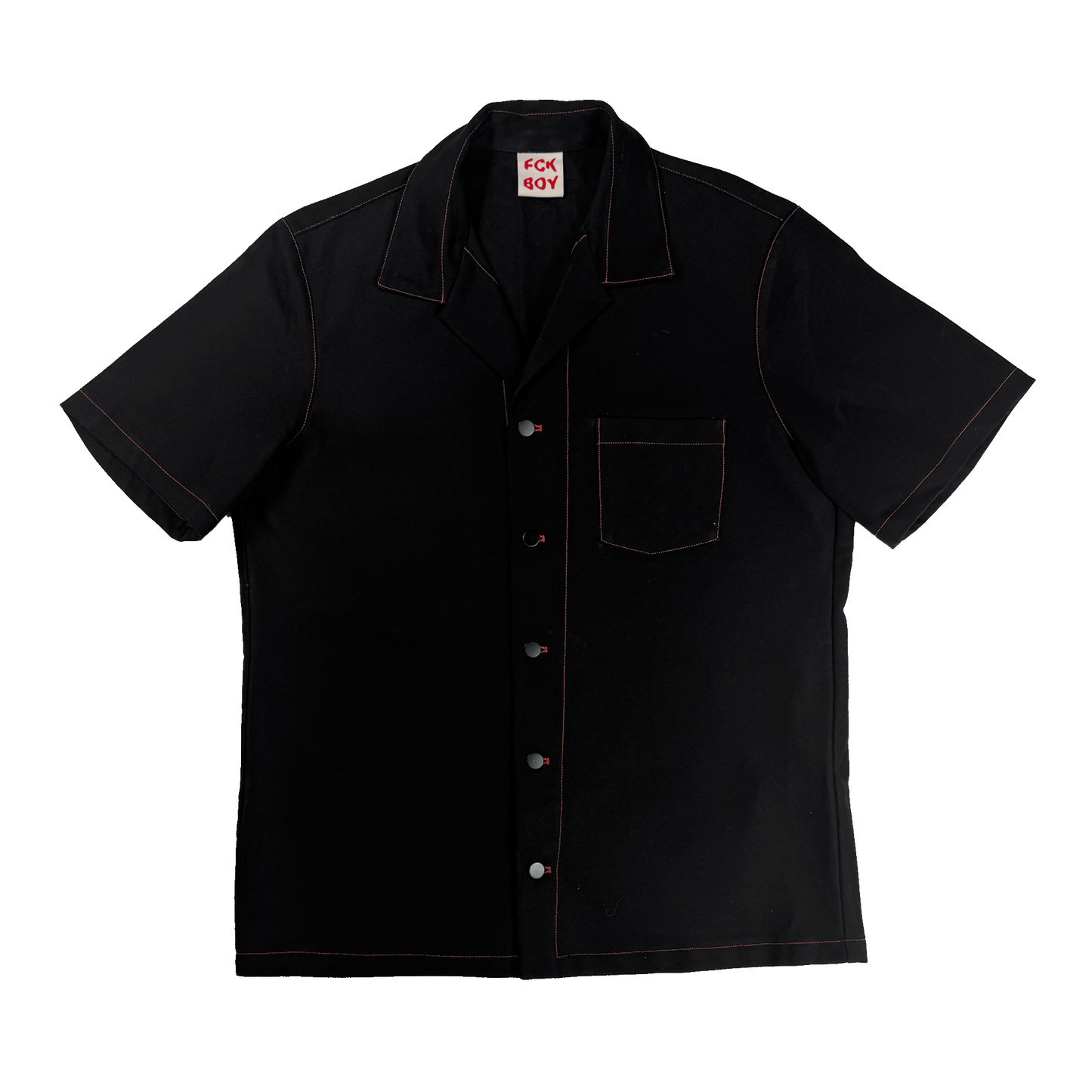 Black denim shirt...