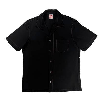 Black denim shirt...