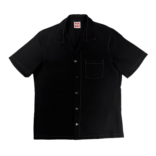 Black denim shirt...