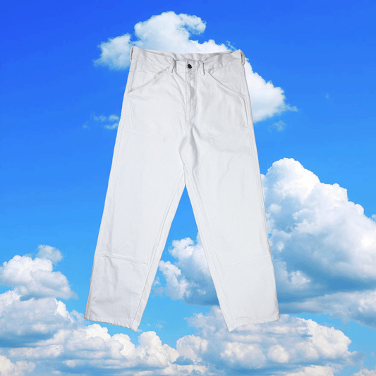 White denim pants