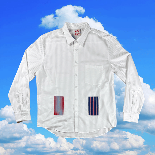 Stripe patchwork shirt...